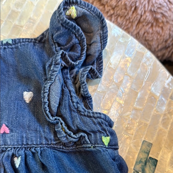 Gap Denim Romper with Colorful Heart Accents - Picture 4 of 6